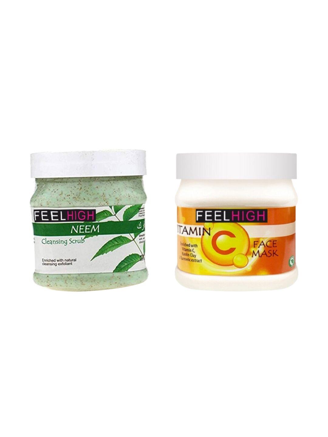 feelhigh neem scrub and vitamin c mask
