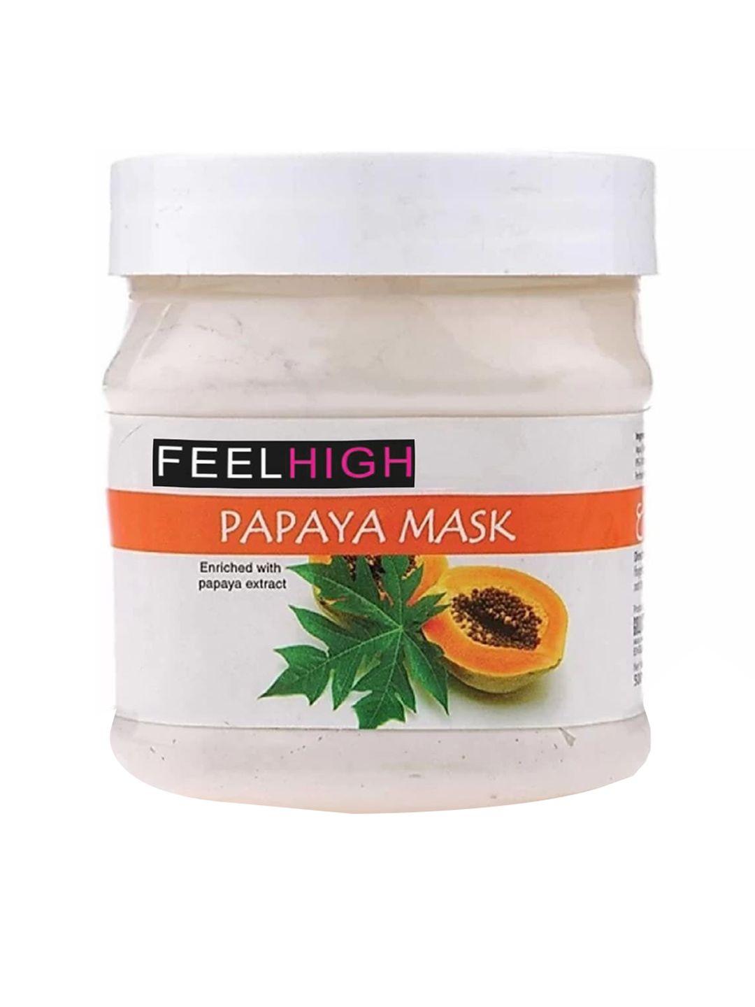 feelhigh papaya natural skin brightening face mask - 500 ml