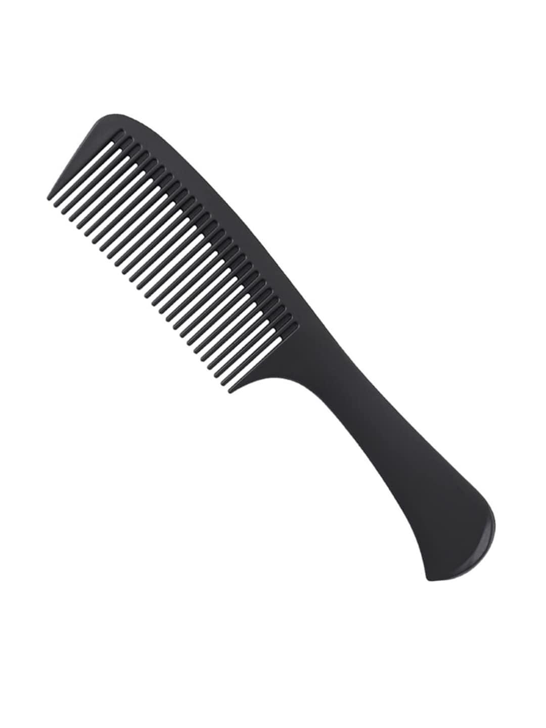 feelhigh professional black detangling wide tooth regular comb with handle