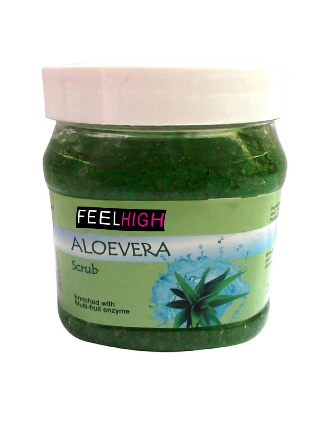 feelhigh aloe vera face & body scrub with multi fruit enzyme - 500 ml