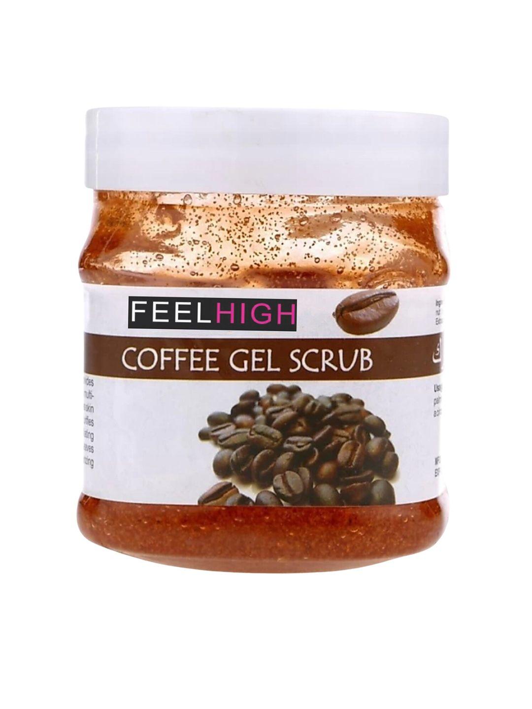 feelhigh coffee gel face & body scrub with coffee extract - 500 ml