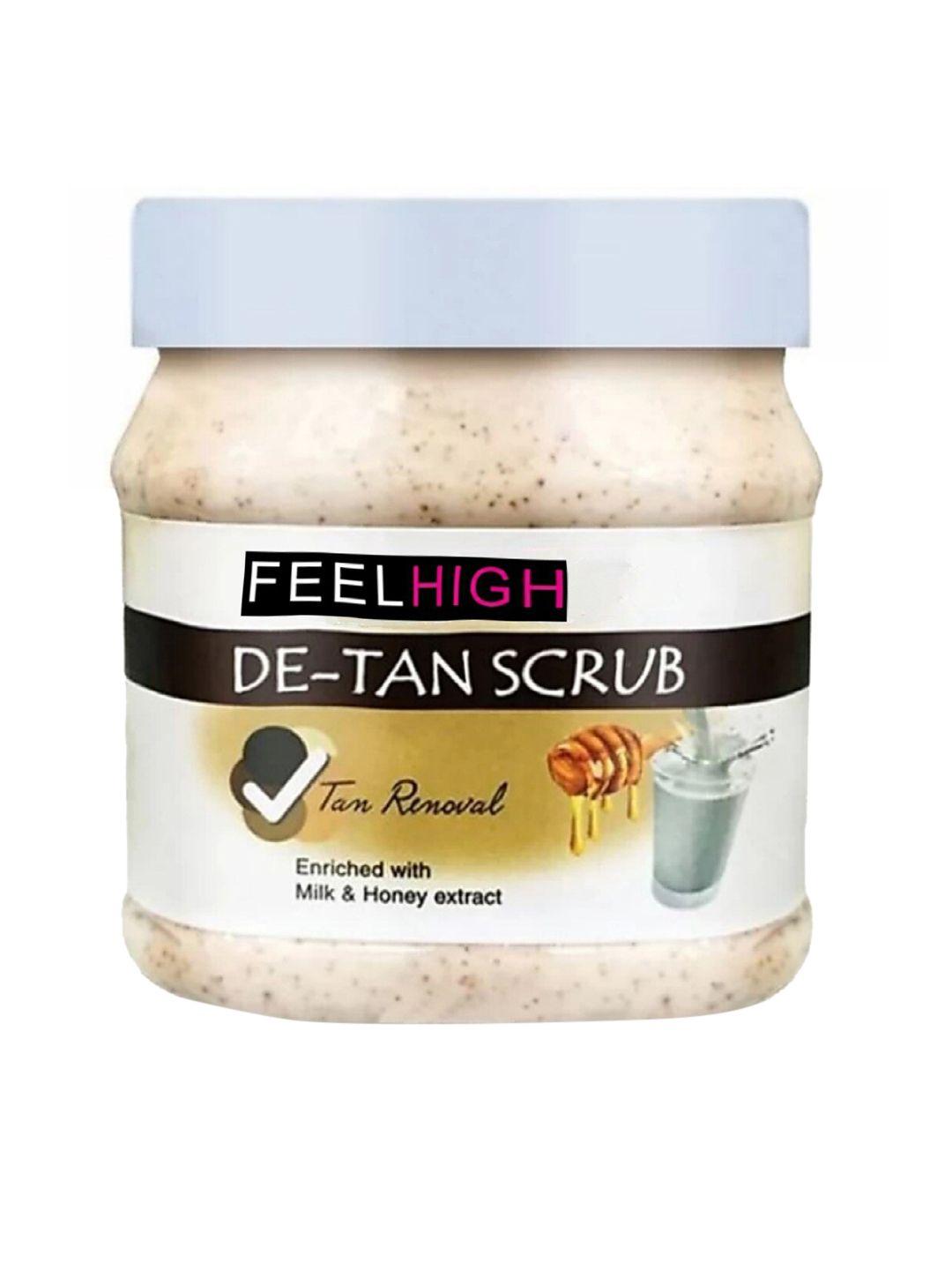 feelhigh de tan face scrub with milk & honey extract - 500 ml
