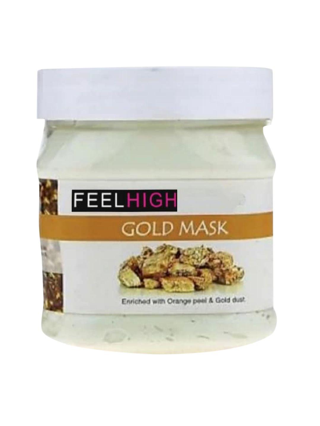 feelhigh gold shiny skin brightening mask with orange peel & gold dust - 500ml