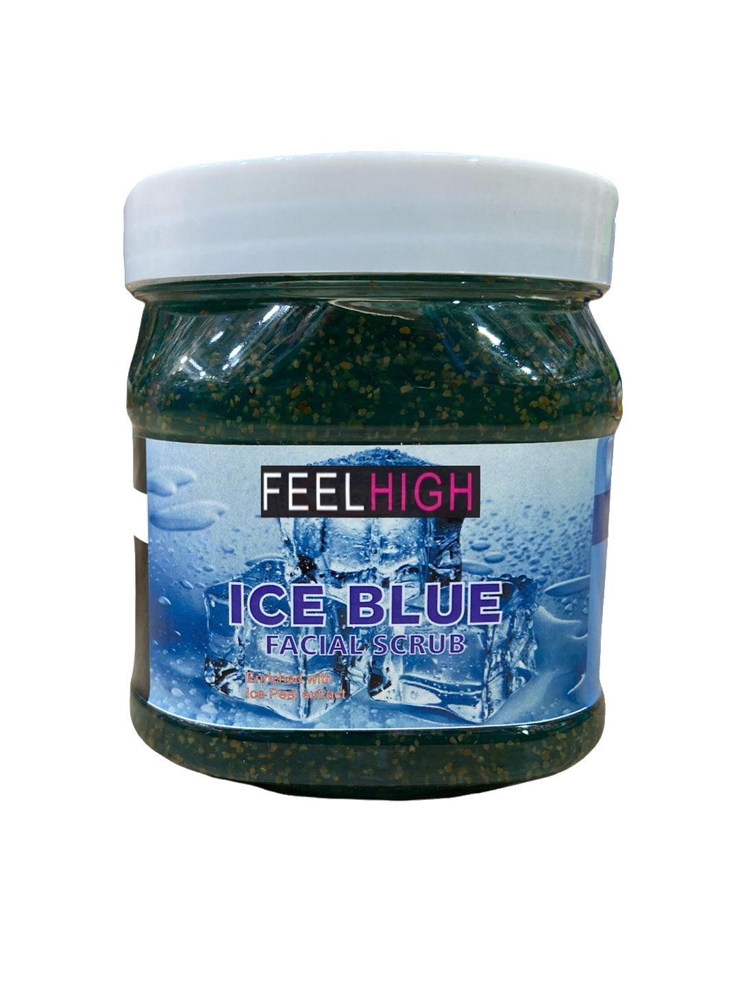 feelhigh ice blue facial scrub with ice peel extract - 500 ml