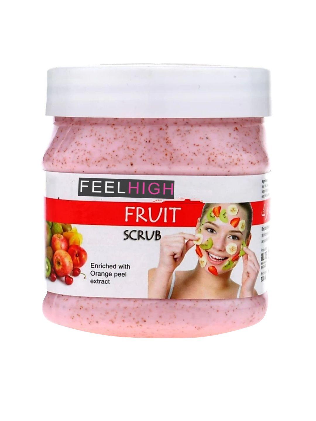 feelhigh mix fruit face & body scrub with orange peel extract - 500 ml