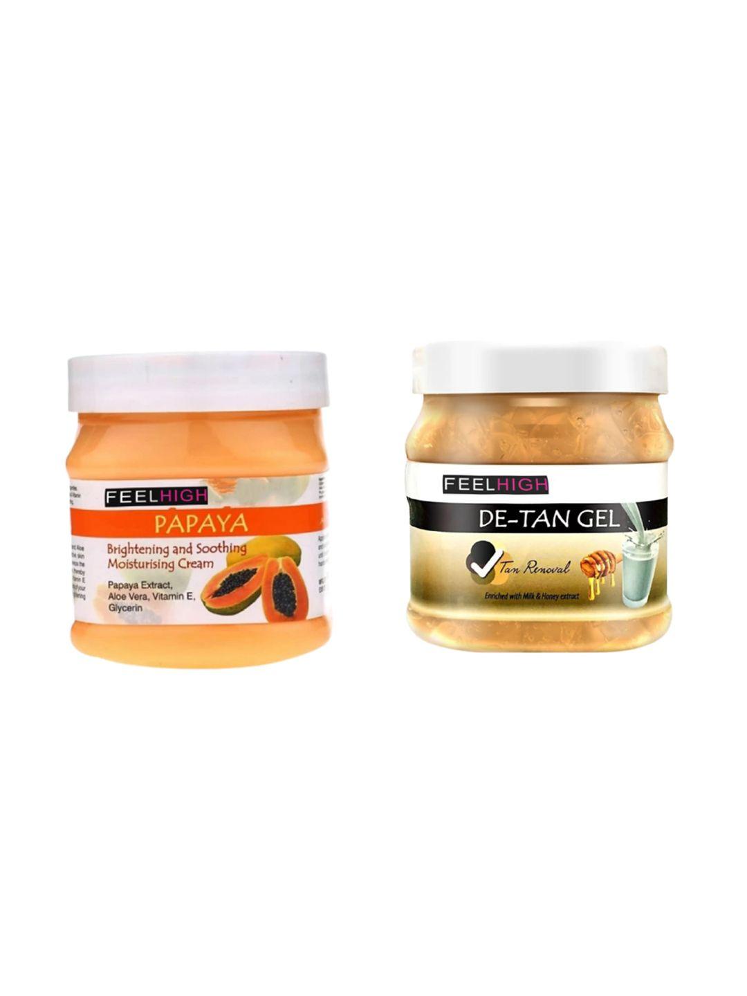 feelhigh papaya cream & de tan gel 1000gm