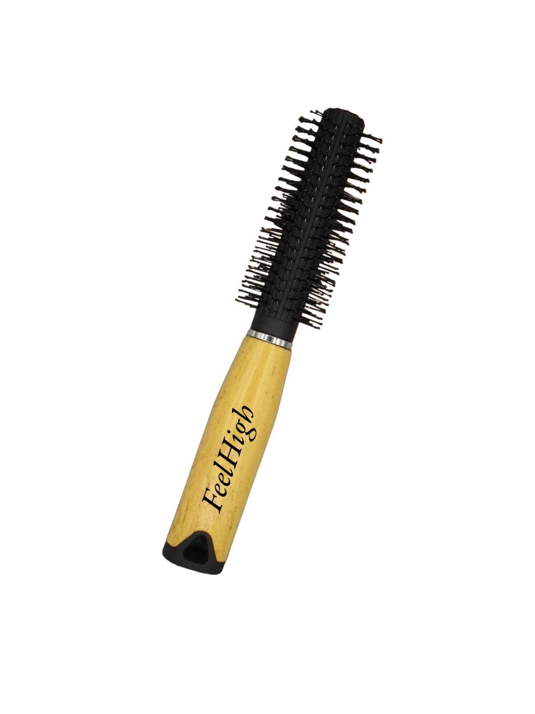 feelhigh professional wooden handle round hair brush