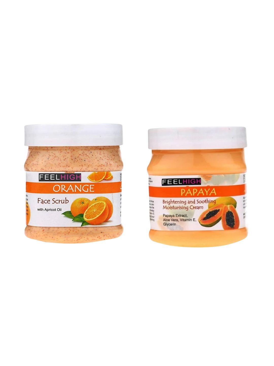 feelhigh set of 2 orange scrub and papaya cream