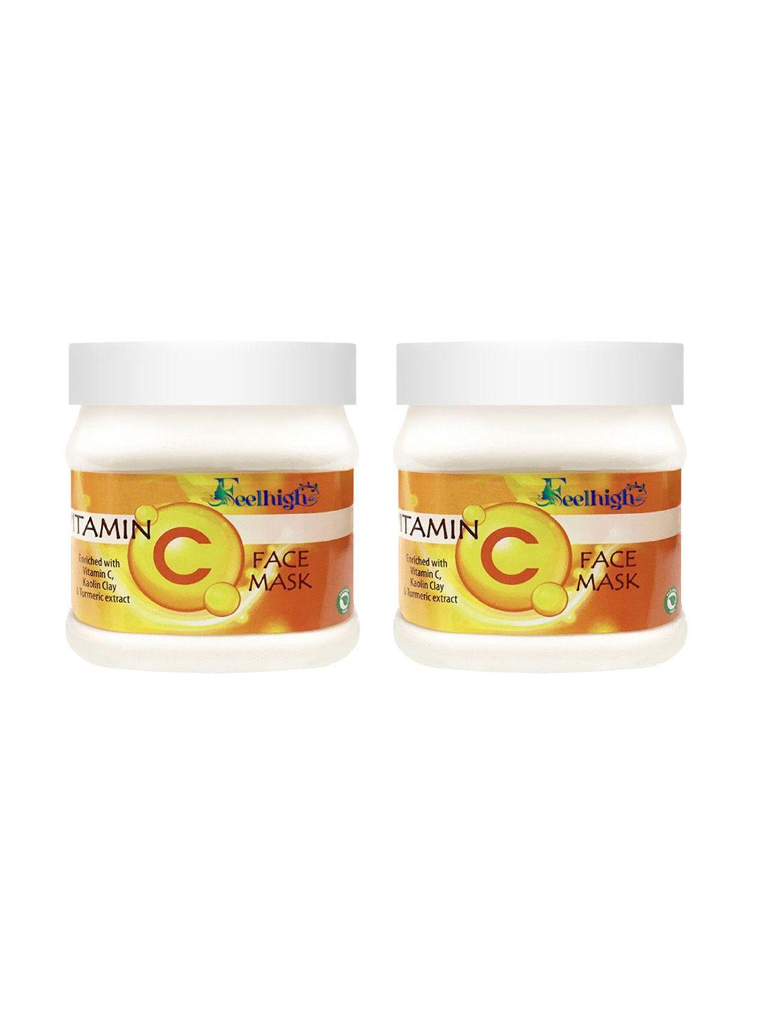 feelhigh set of 2 vitamin c face mask 500 ml each