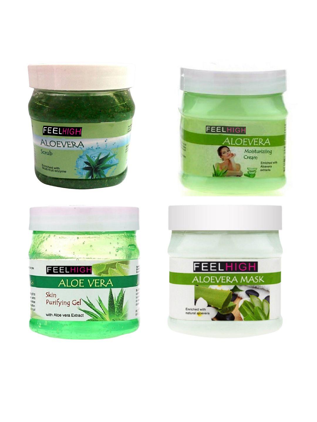 feelhigh set of 4 aloevera facial kit-500 ml each