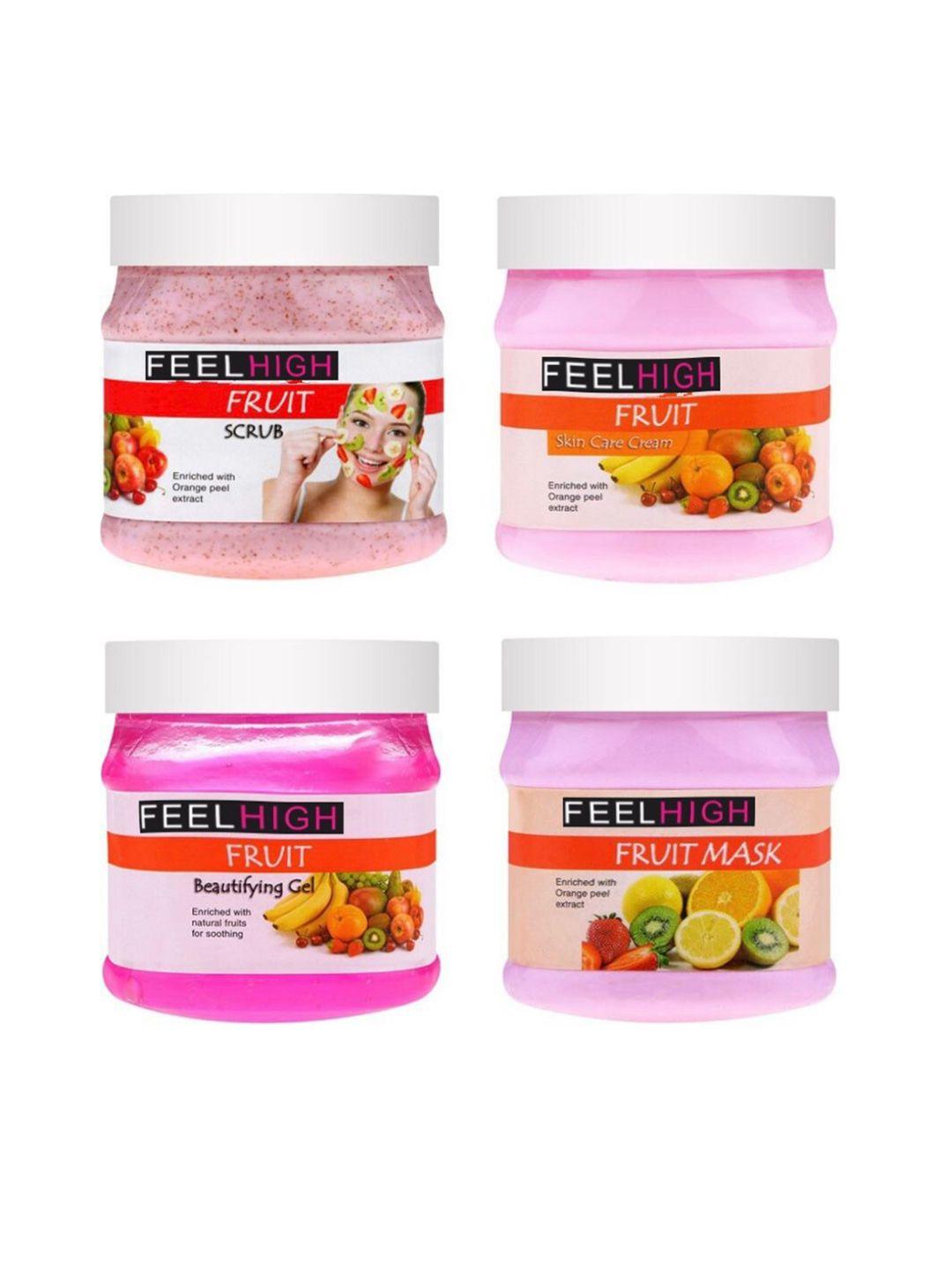 feelhigh set of 4 mixfruit facial kit-500 ml each