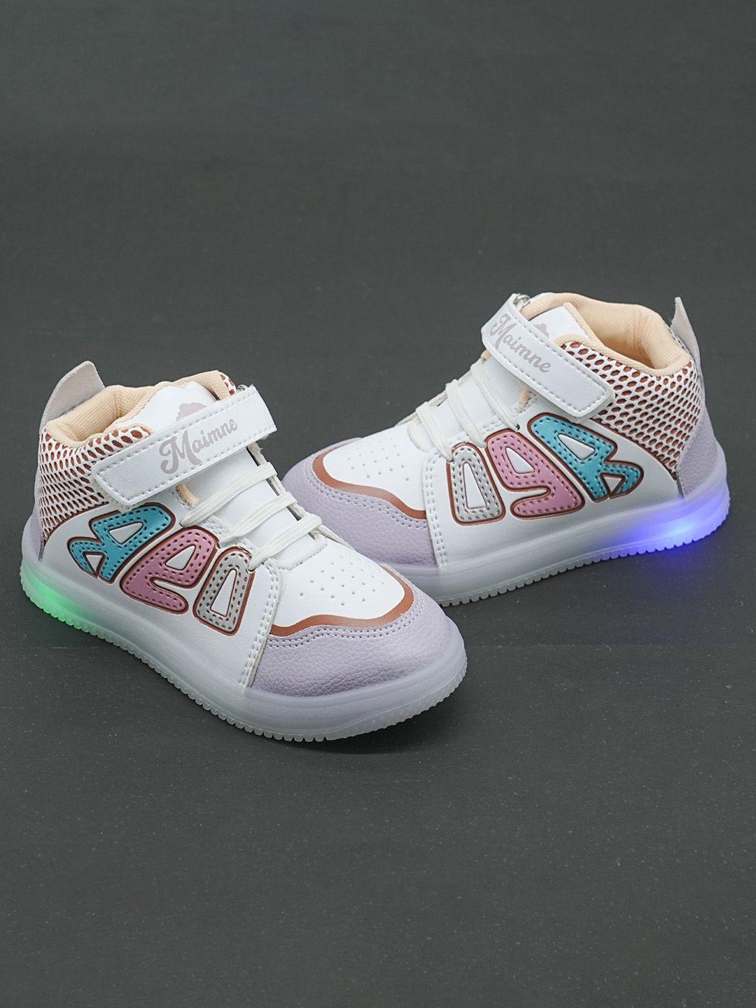 feetwell shoes kids colourblocked comfort insole sneakers with led lights