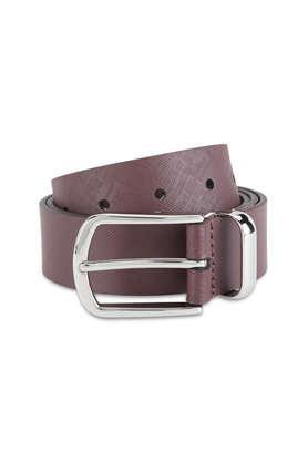 felice leather men's casual single side belt - wine