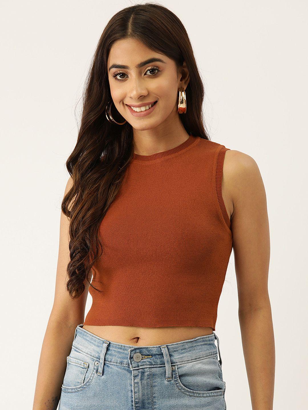 femea solid cotton crop top