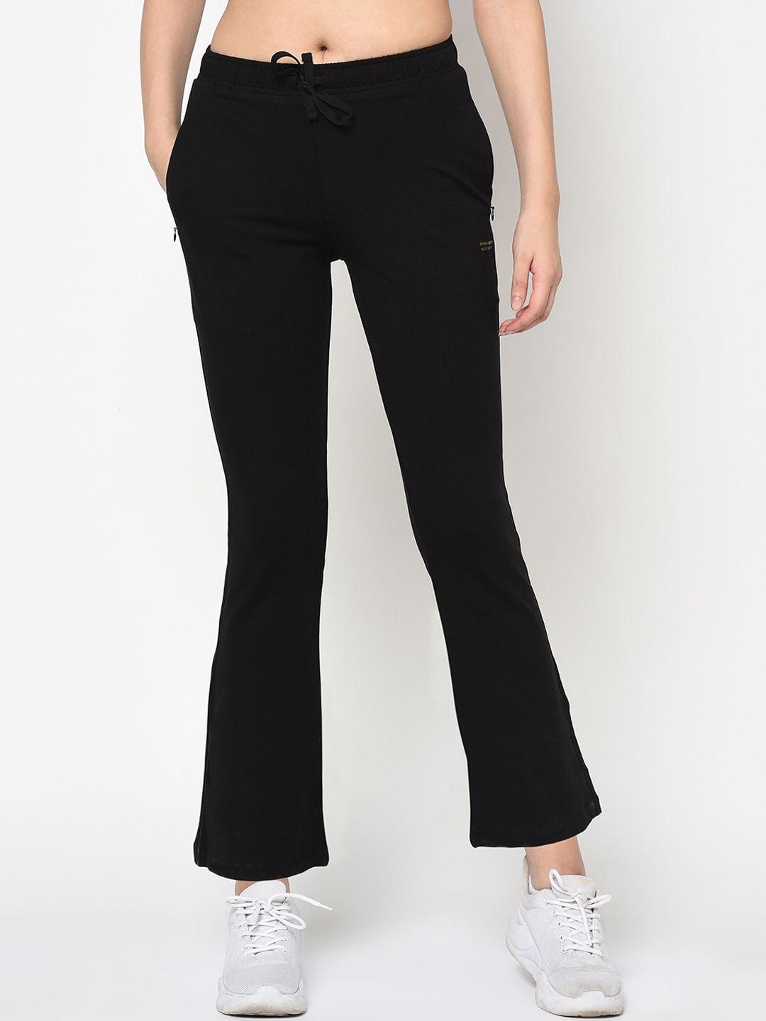 femea women black bootcut track pant