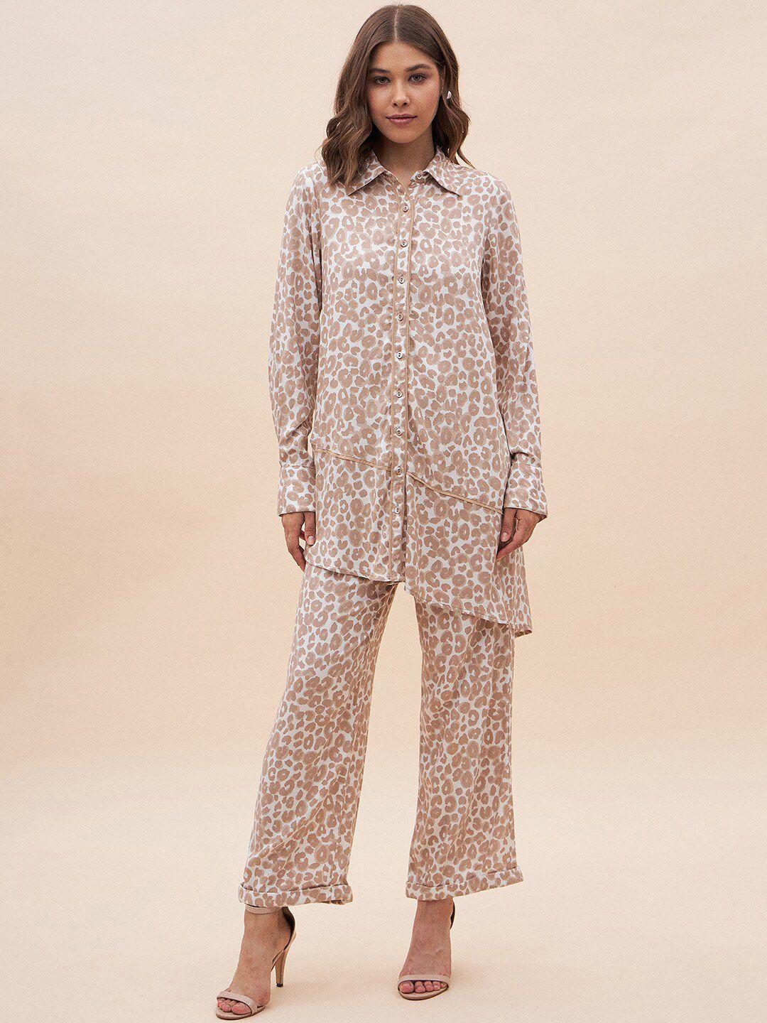 femella animal printed shirt and trouser