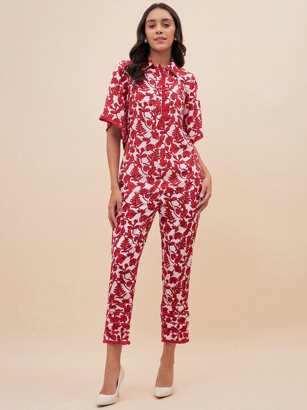 femella floral printed top with trousers