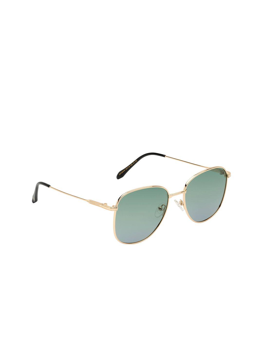 femina flaunt women green lens & gold aviator sunglasses &polarised lens fst 22412 c1