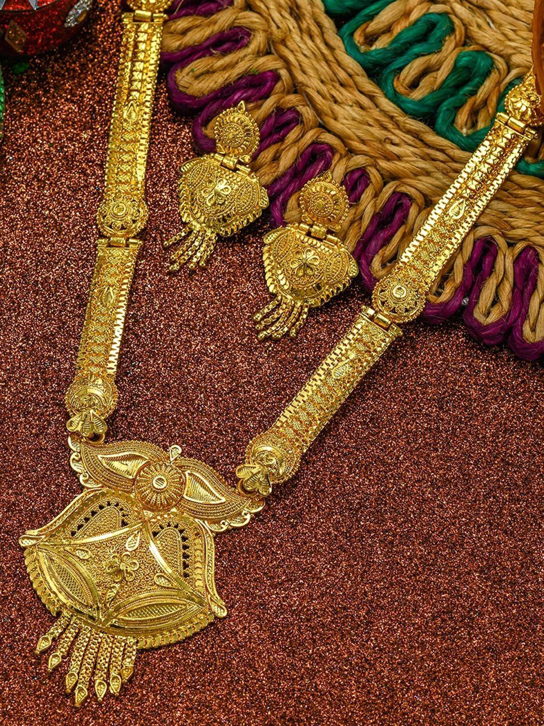 femmibella gold-plated jewellery set