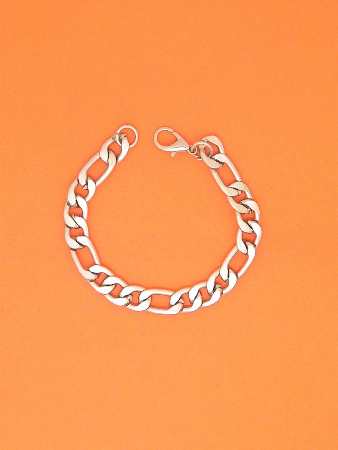 femmibella men silver-plated link bracelet