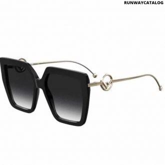 fendi acetate and metal sunglasses