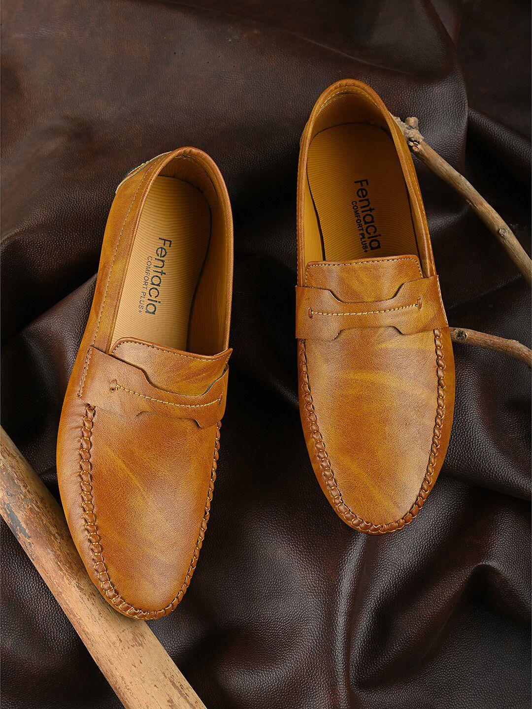 fentacia men brown loafers