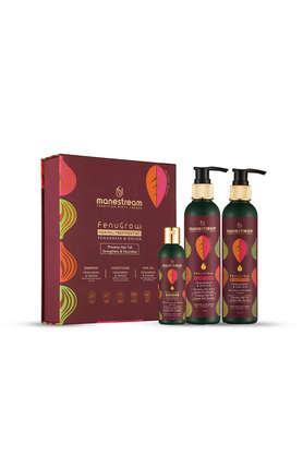 fenugrow fenugreek and onion kit, ayurvedic treatment for hairfall control & re-growth, paraben, sulphate and toxin free (600 ml)