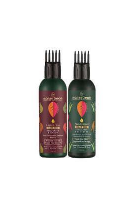 fenugrow hair fall treatment ayurvedic fenugreek and onion hair oil, fenurestore damage repair hair oil with fenugreek and aloevera combo, paraben, sulphate and toxin free (200 ml)