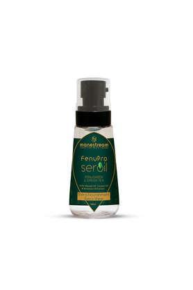fenupro seroil with fenugreek and green tea, ayurvedic combination of serum and oil without stickiness, nourishes hair, detangles, adds shine, paraben, sulphate and toxin free (100 ml)