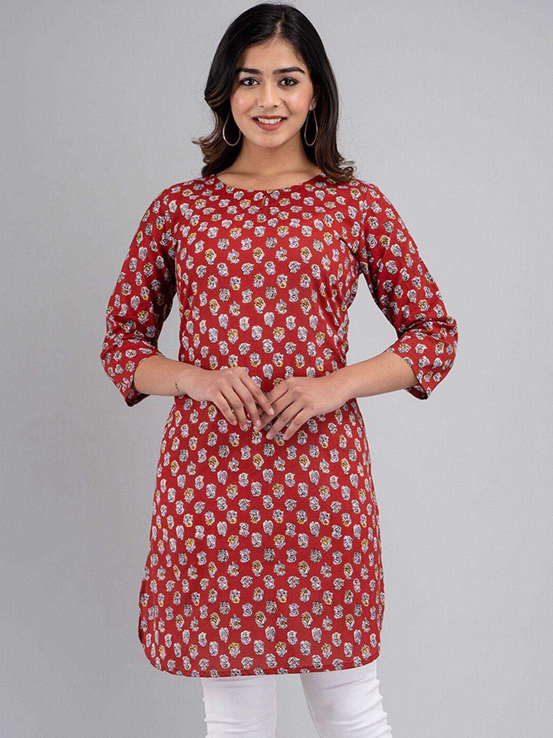 feranoid ethnic motifs printed block print pure cotton kurta