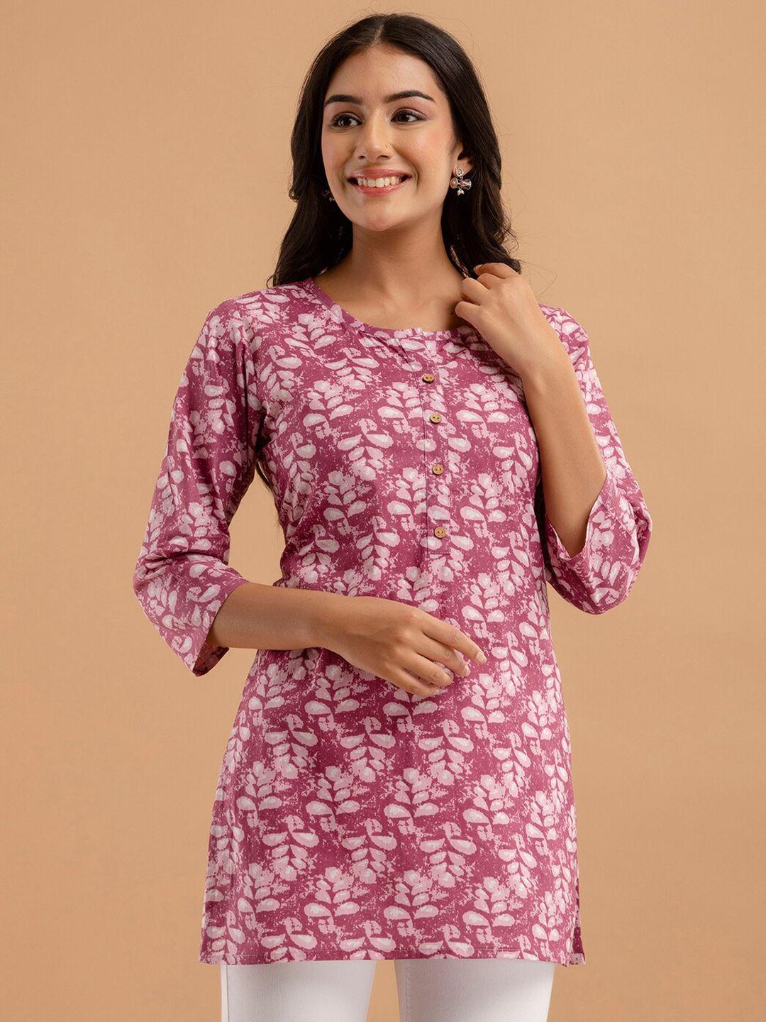 feranoid ethnic motifs printed pure cotton kurti