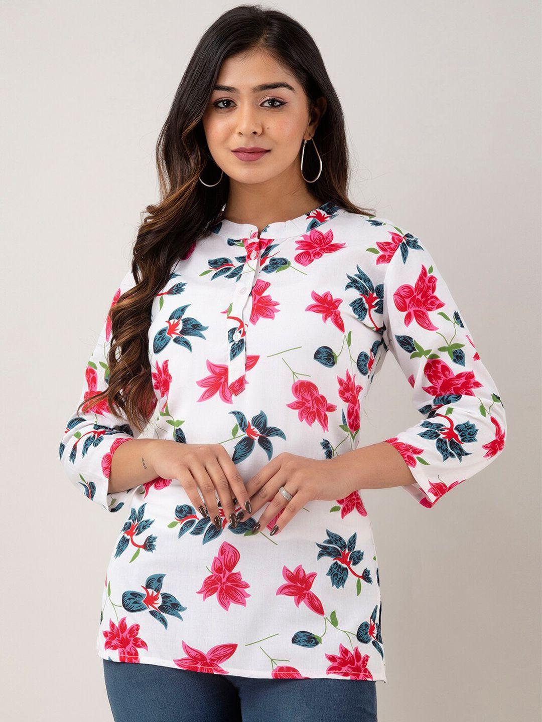 feranoid floral printed pure cotton kurti