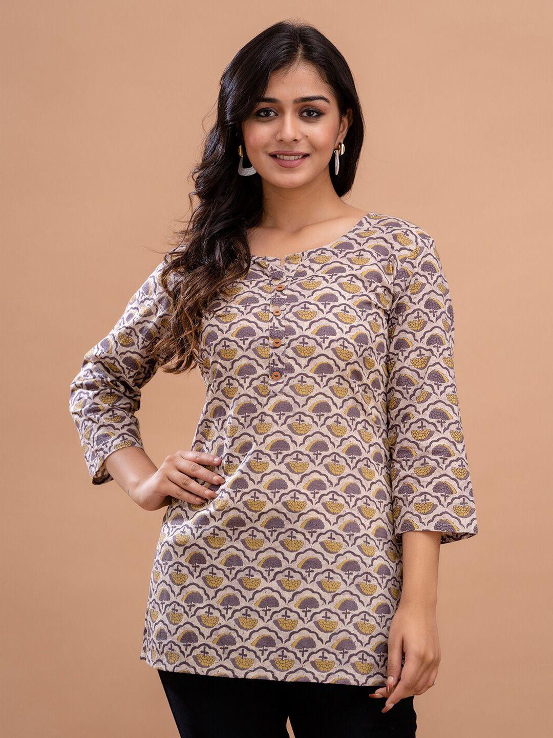 feranoid floral printed pure cotton kurti