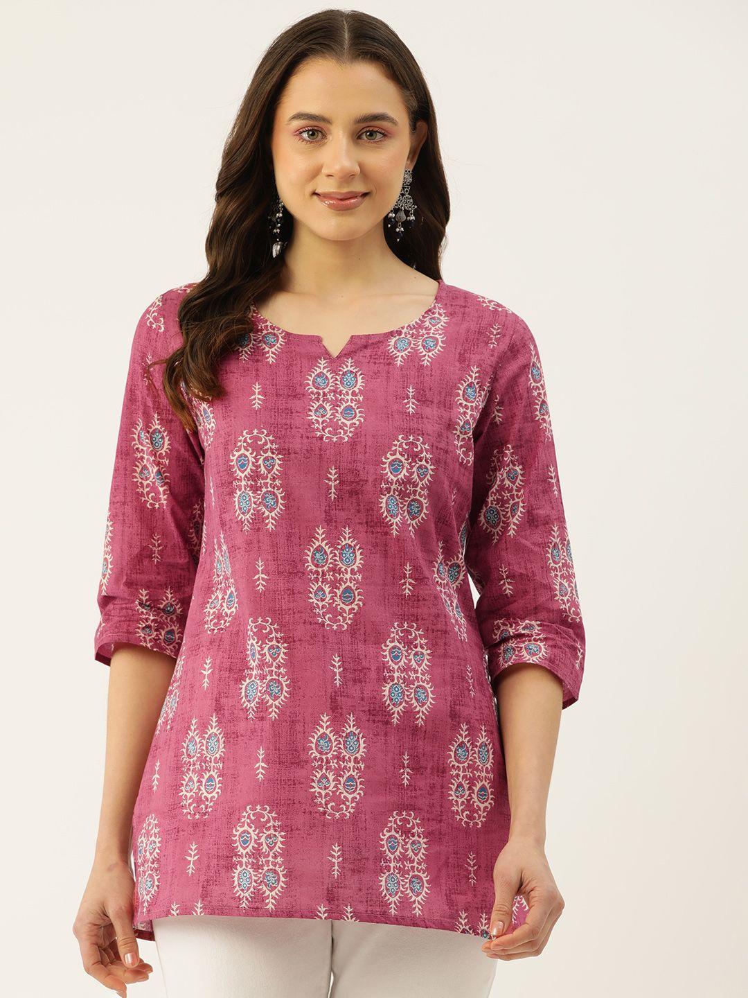 feranoid floral printed pure cotton kurti