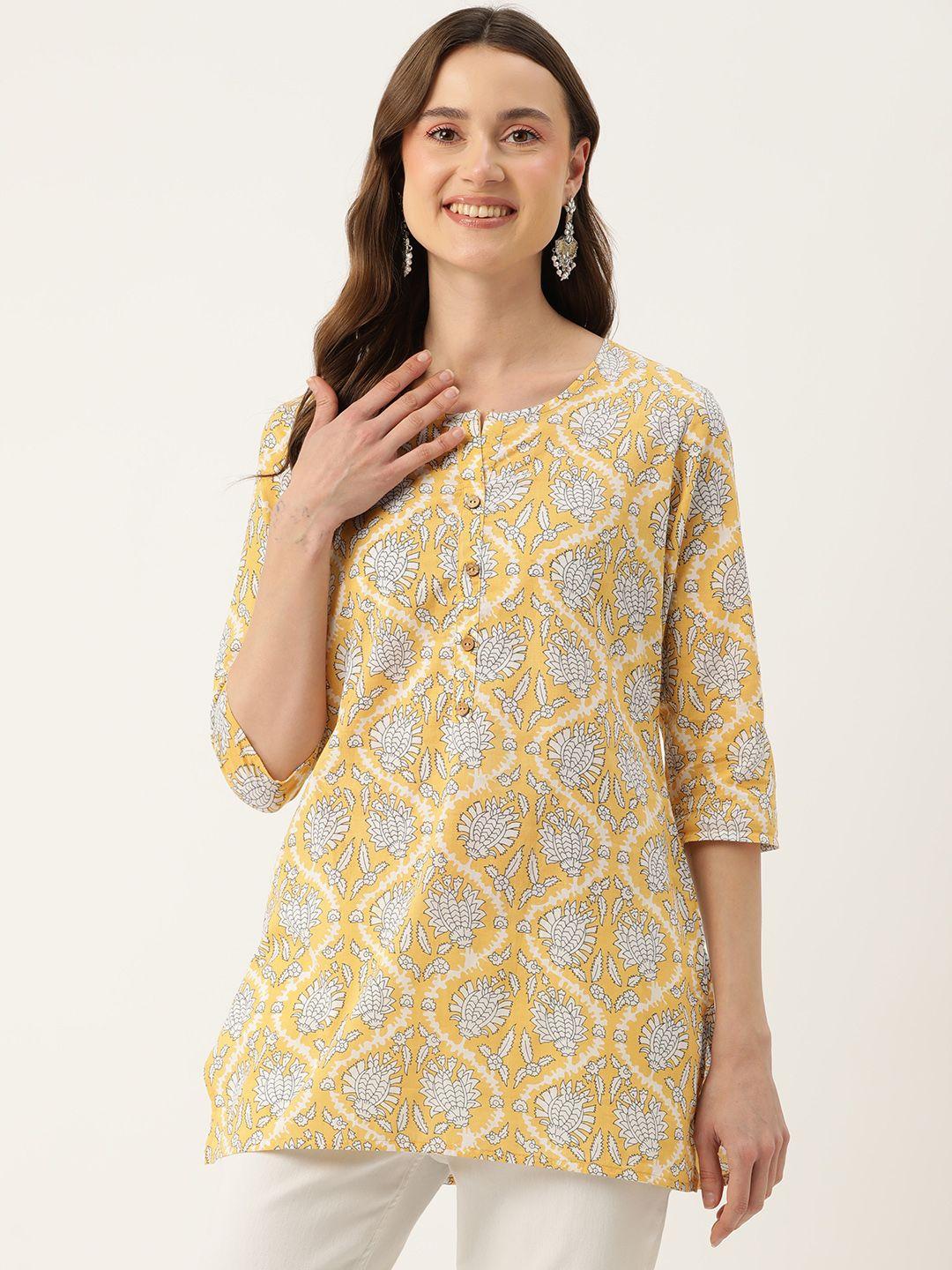 feranoid floral printed pure cotton kurti