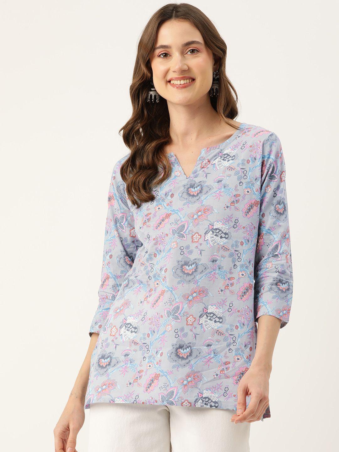 feranoid floral printed pure cotton kurti