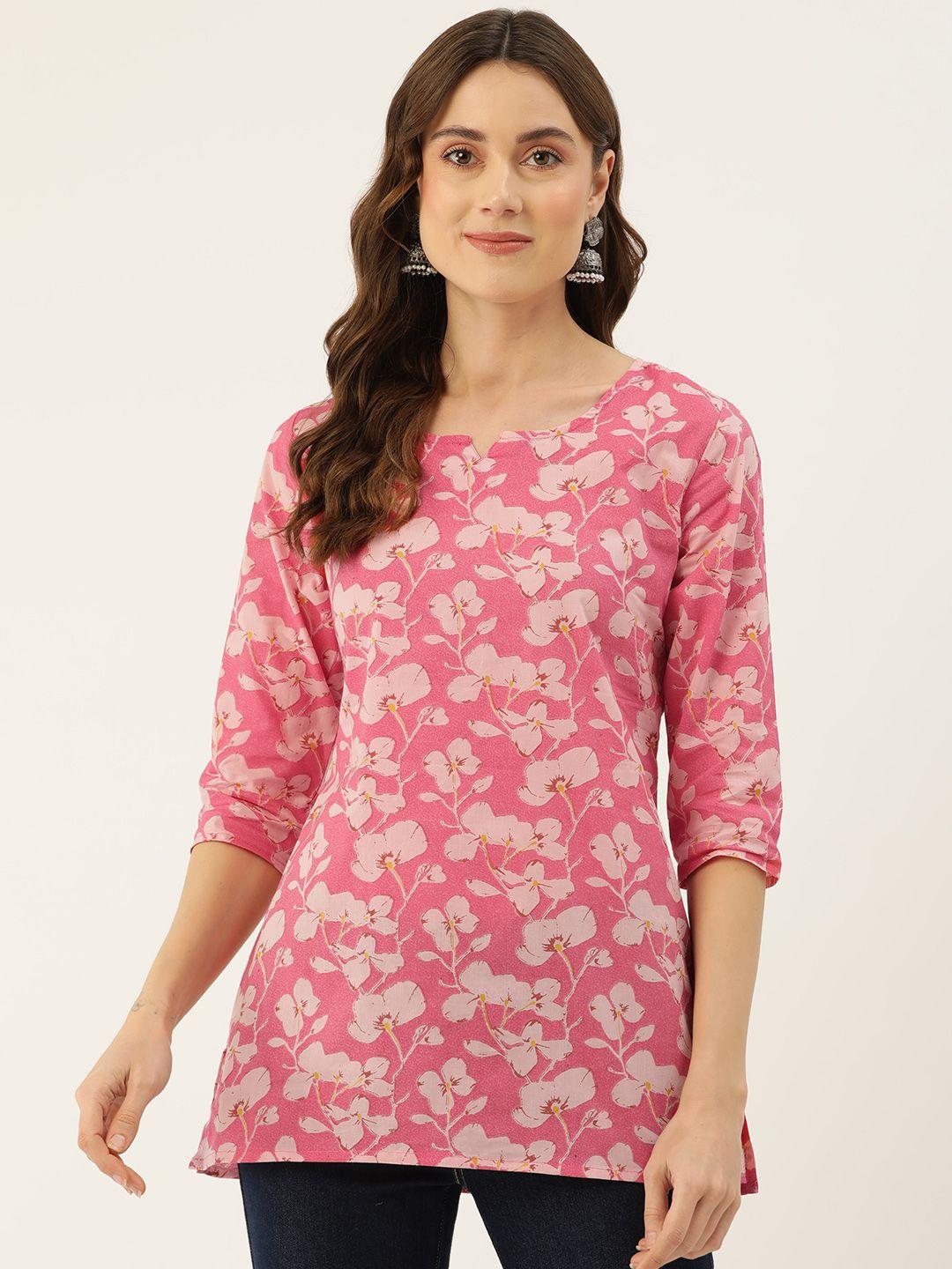 feranoid floral pure cotton kurti