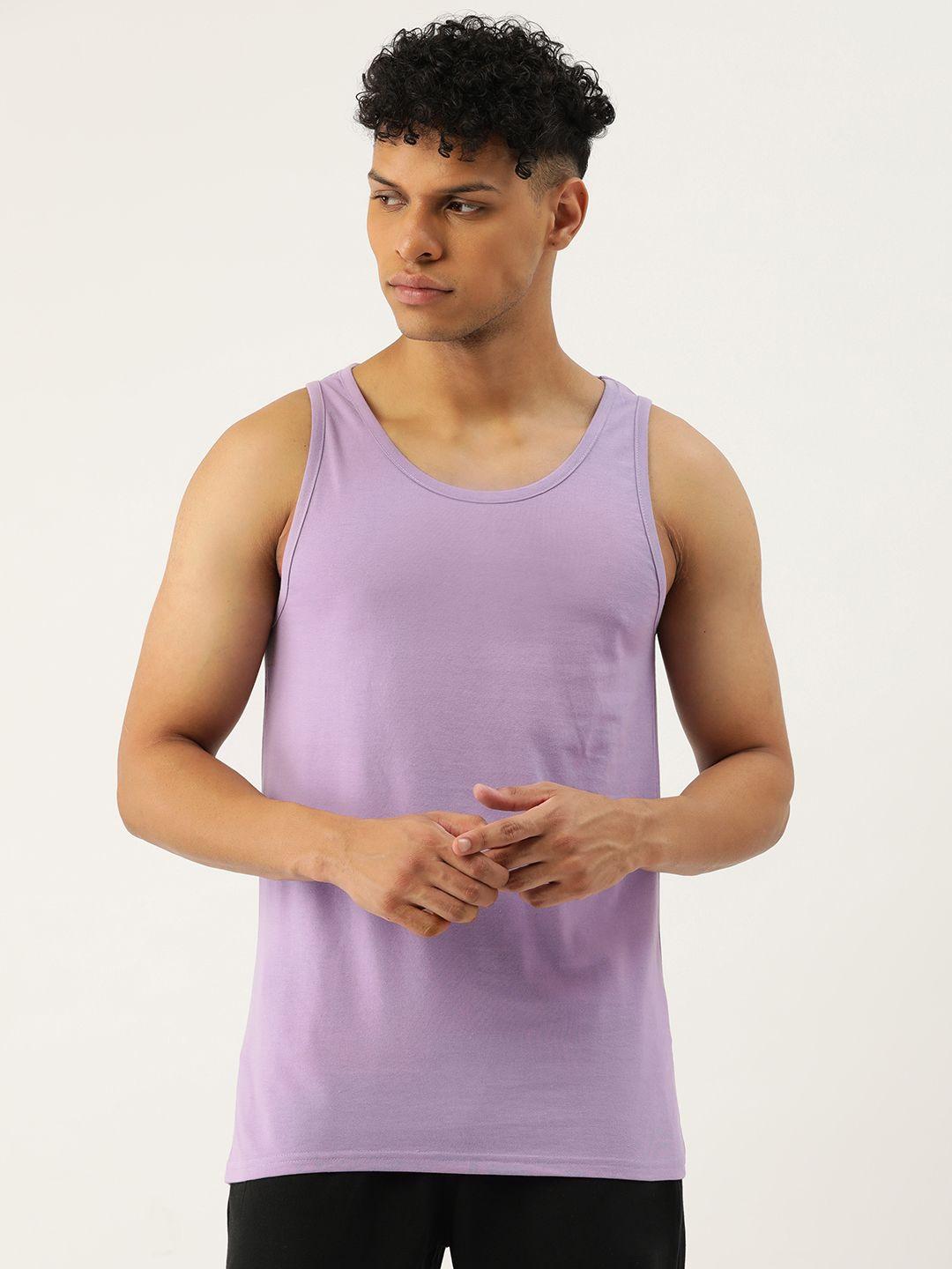 feranoid men scoop neck cotton gym vest