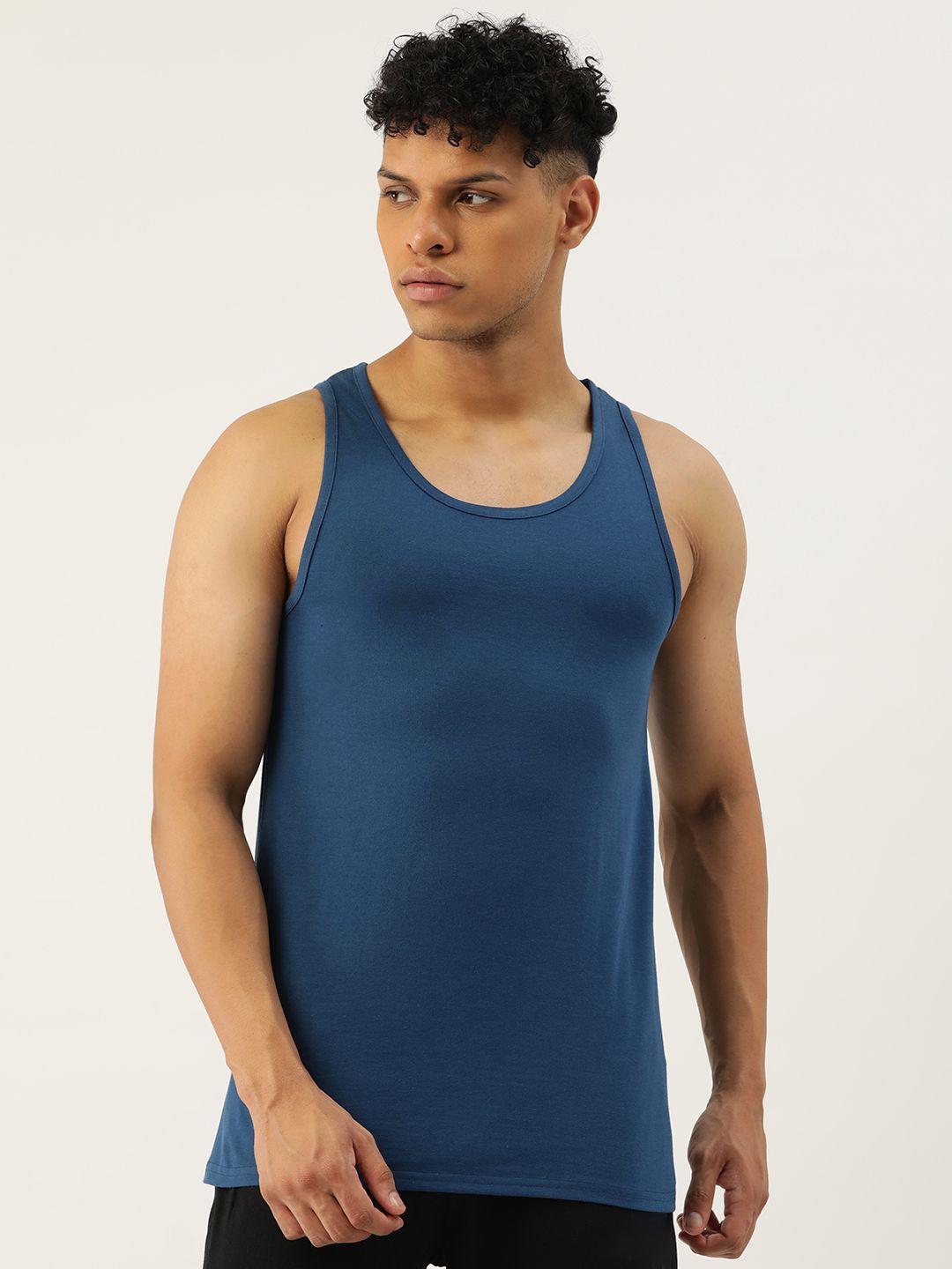 feranoid men scoop neck cotton gym vest