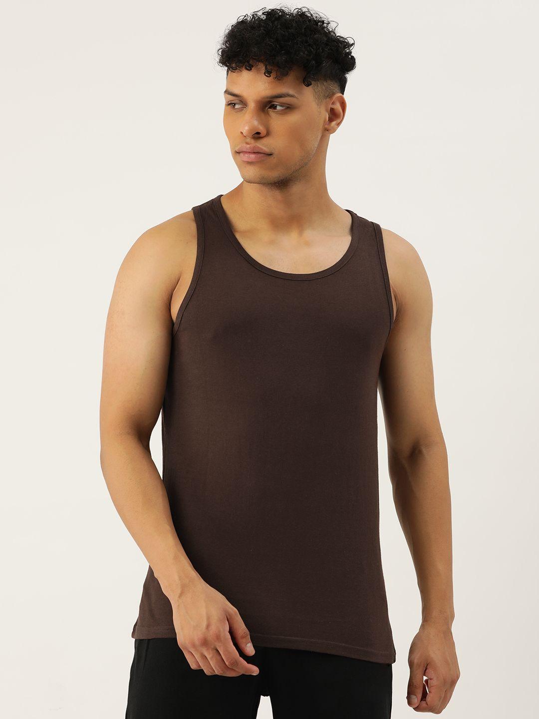 feranoid men scoop neck cotton gym vest