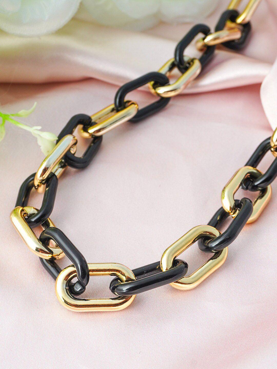 ferosh black & gold-toned necklace