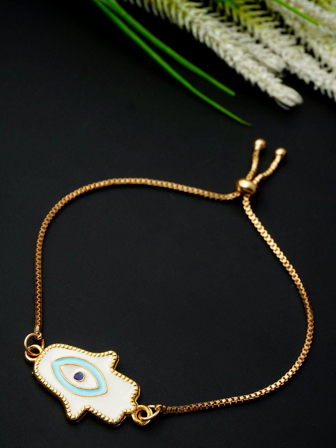 ferosh gold-plated evil eye charm bracelet