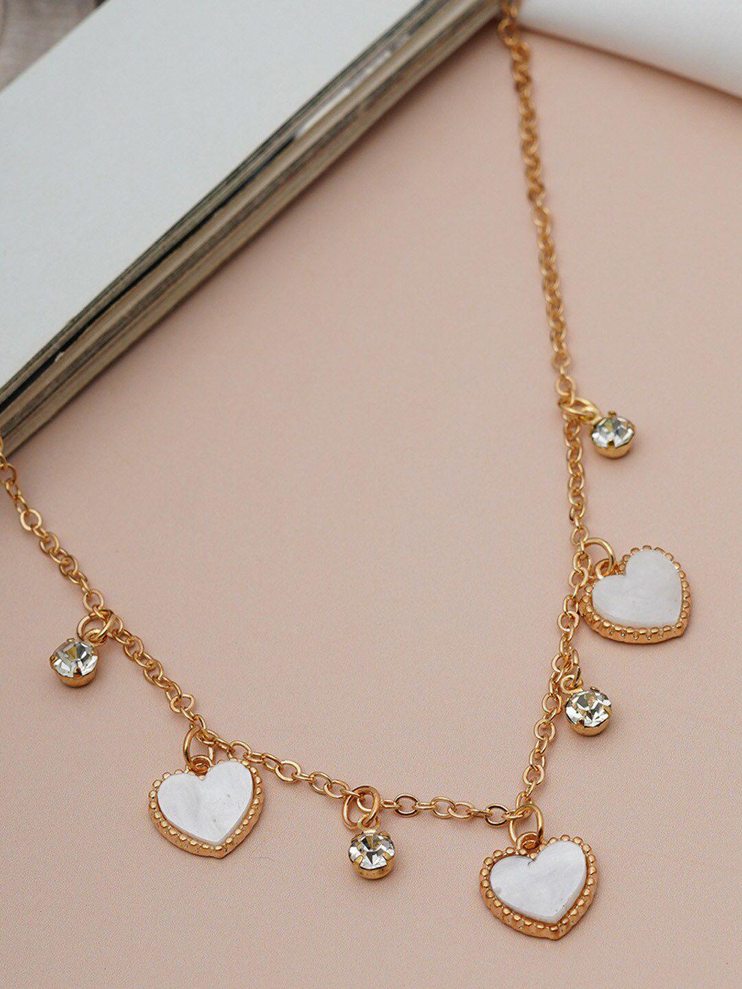 ferosh gold-toned & white gold-plated necklace
