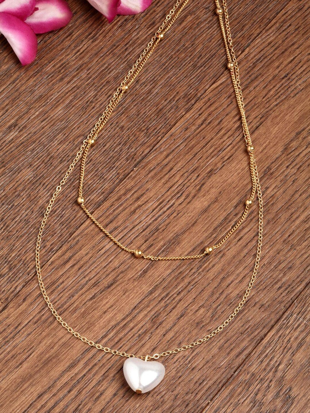 ferosh gold-toned alloy layered necklace