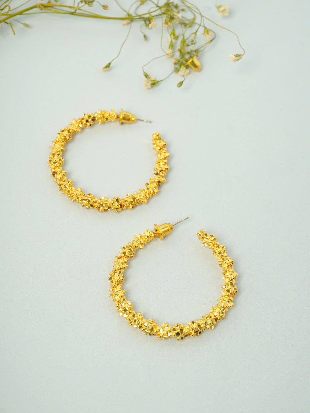 ferosh gold-toned classic hoop earrings