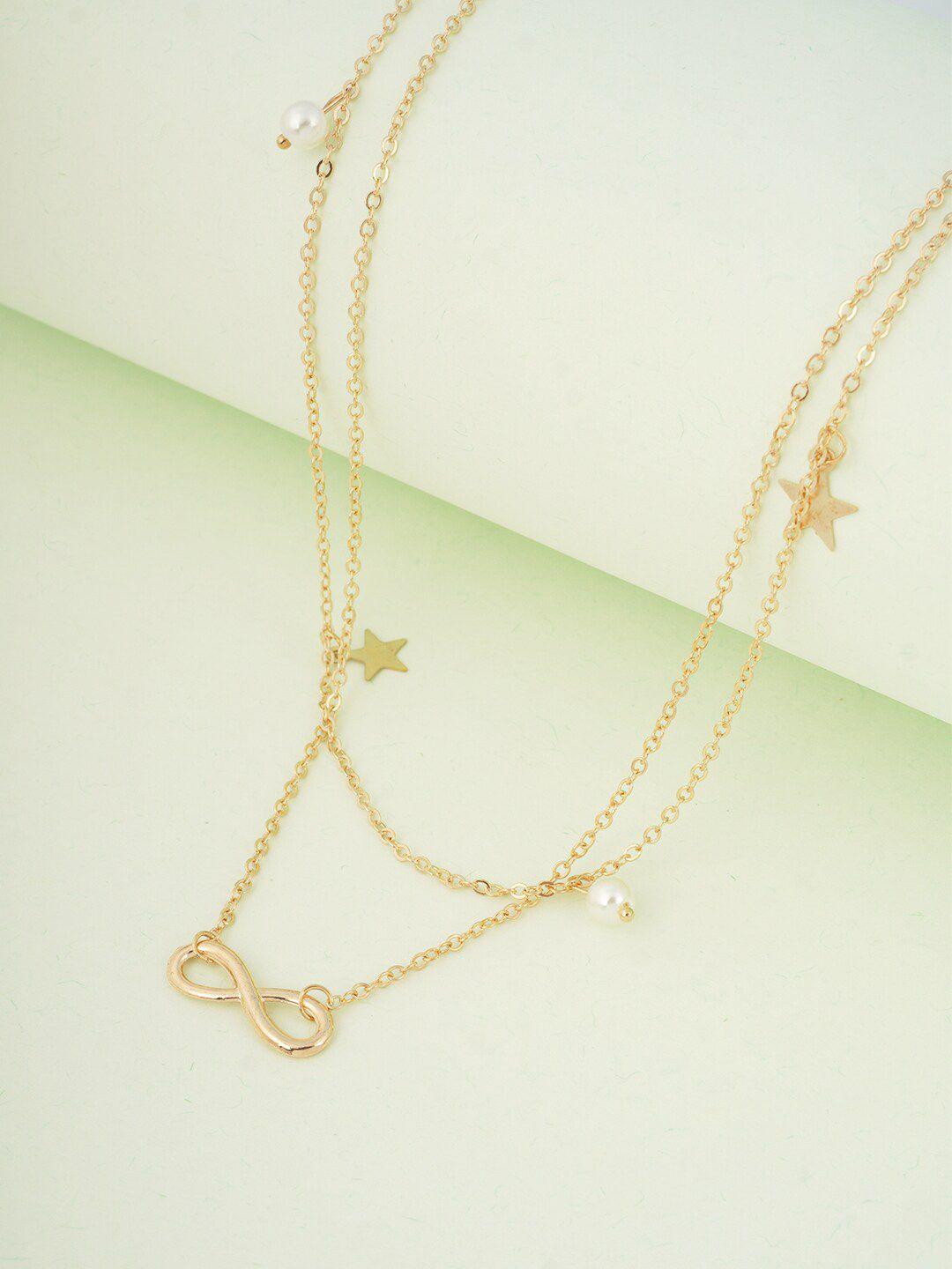 ferosh gold-toned infinity layered belly chain