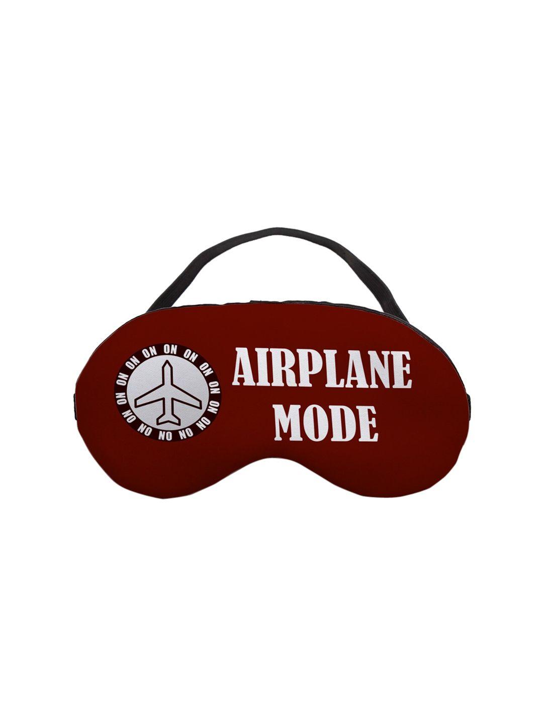 ferosh maroon & white airplane mode eye mask