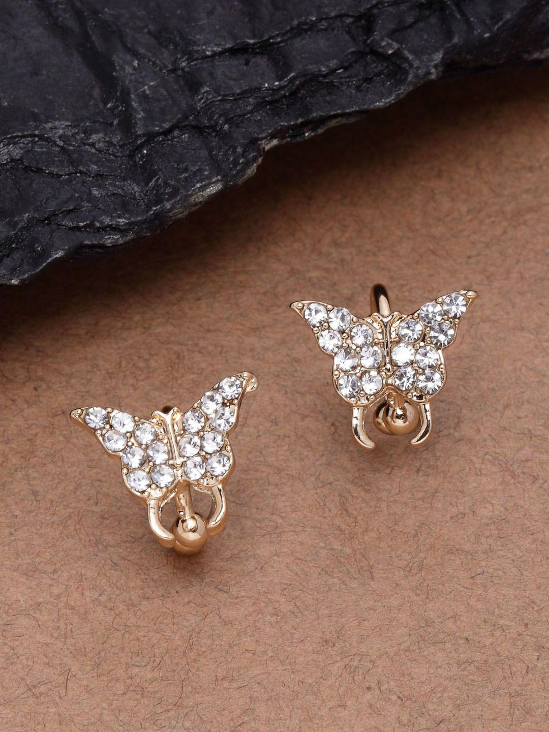 ferosh set of 2 gold-toned contemporary ear cuff