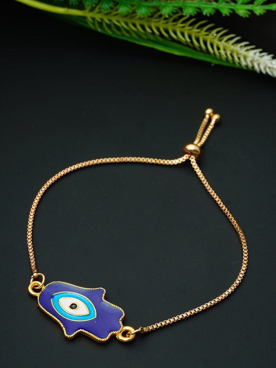 ferosh women gold-plated evil eye charm bracelet