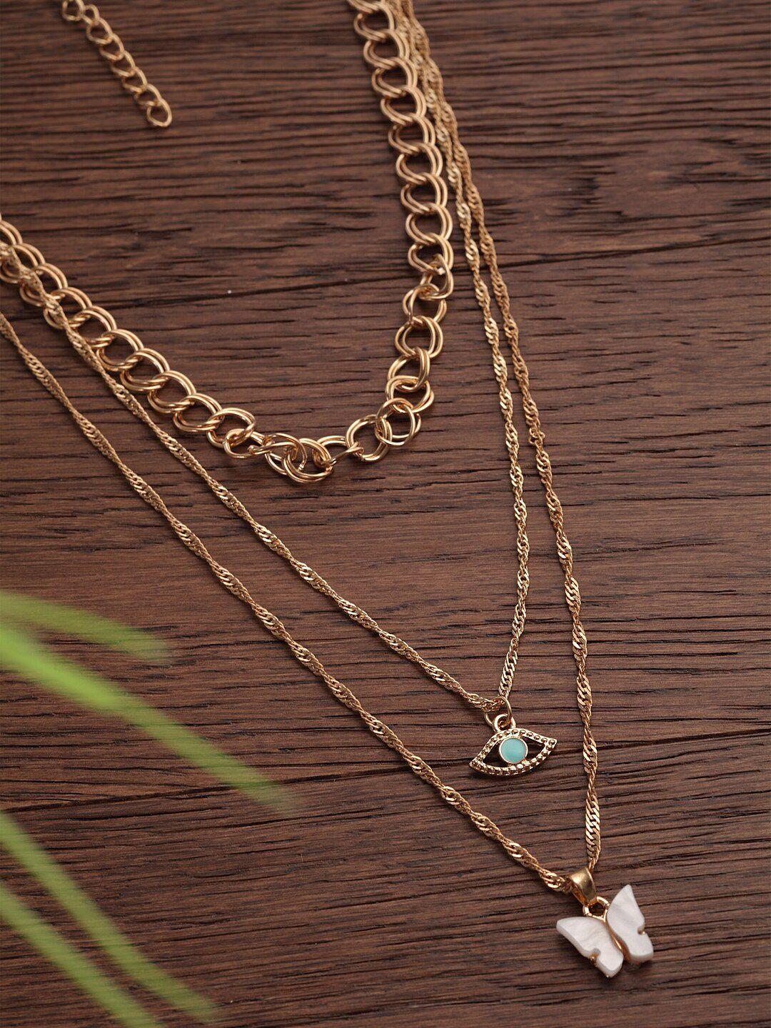 ferosh women gold-toned alloy layered necklace